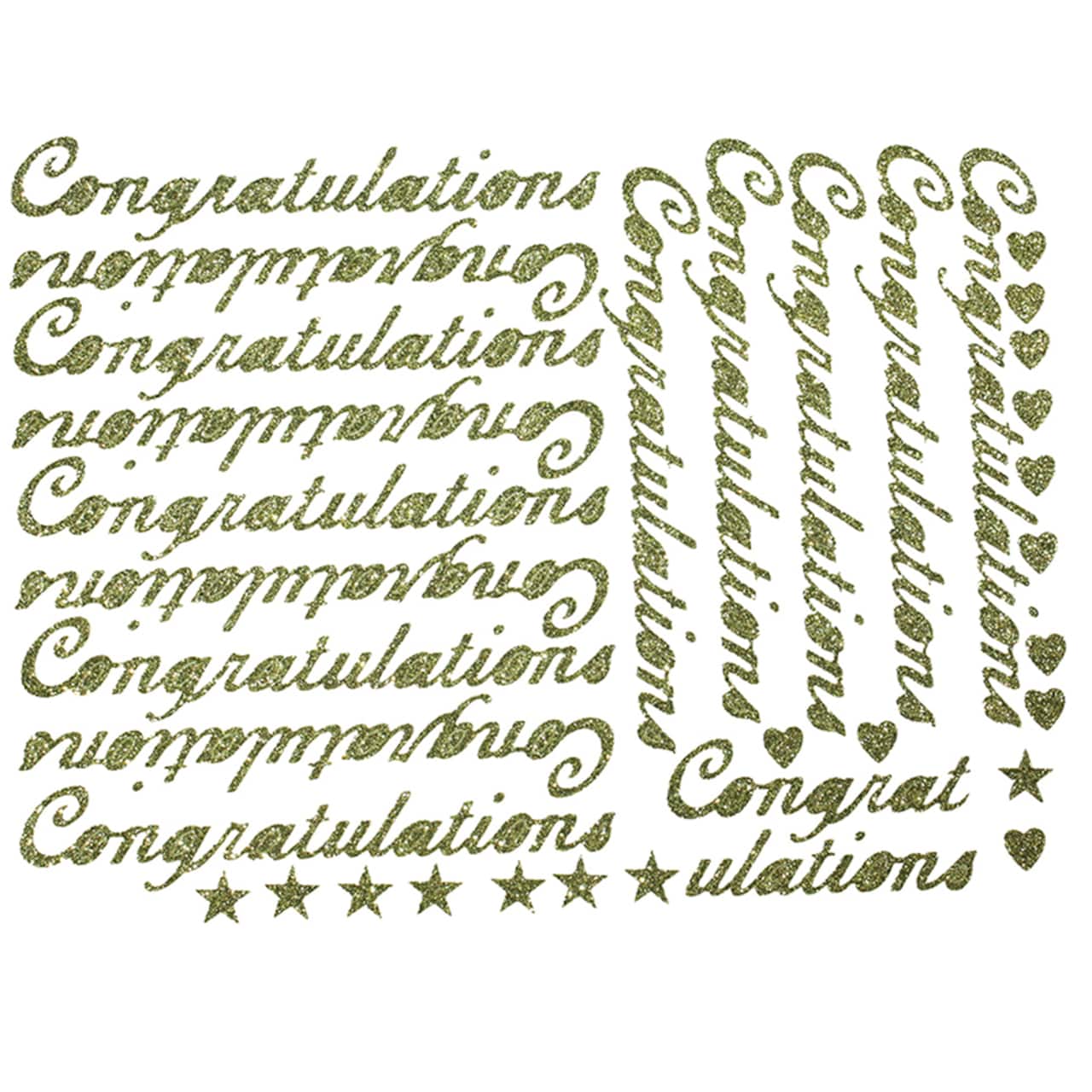 JAM Paper Congratulations Gold Standard Script Stickers